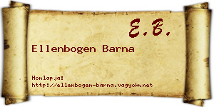 Ellenbogen Barna névjegykártya