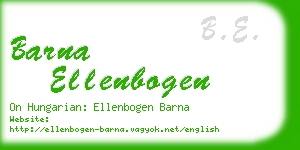 barna ellenbogen business card